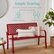 Best Choice Products Indoor Outdoor Steel Garden Bench w/ Geometric Backrest, Foot Levelers